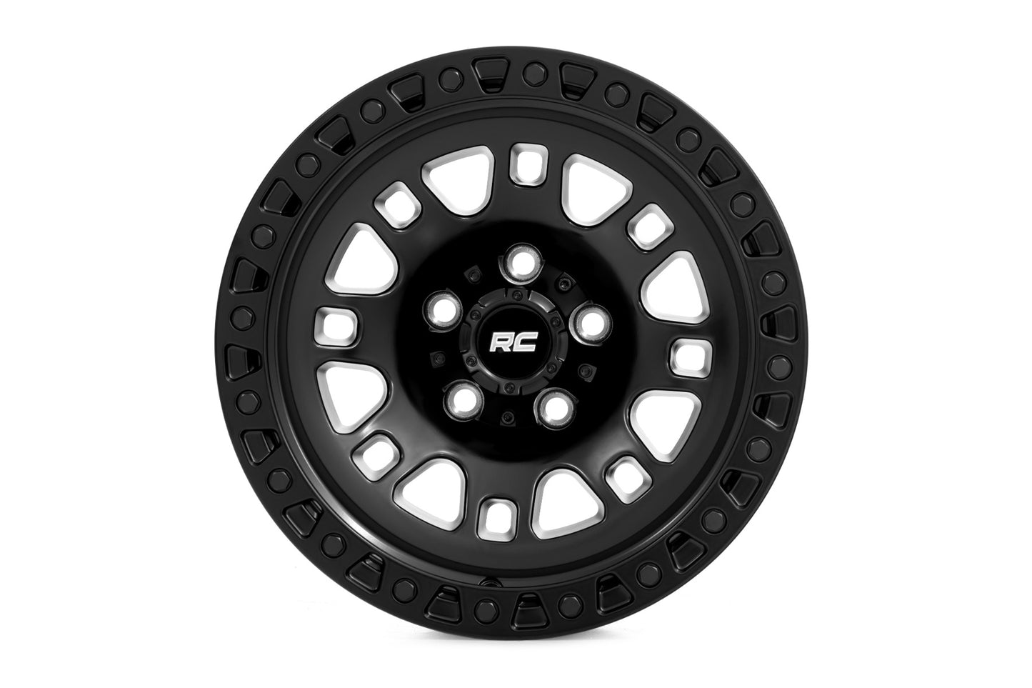 Rough Country 82 Series Wheel | One-Piece | Semi Gloss Black | 18x9 | 6x135 | -12mm