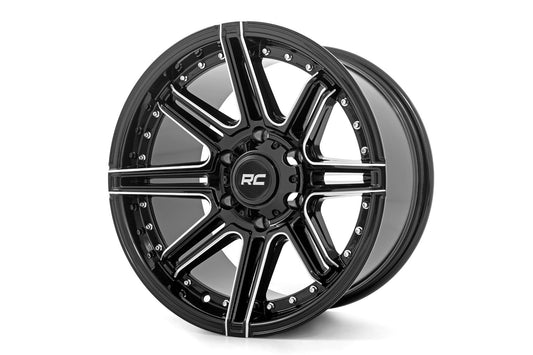 Rough Country 88 Series Wheel | One-Piece | Gloss Black | 17x9 | 6x5.5 | -12mm