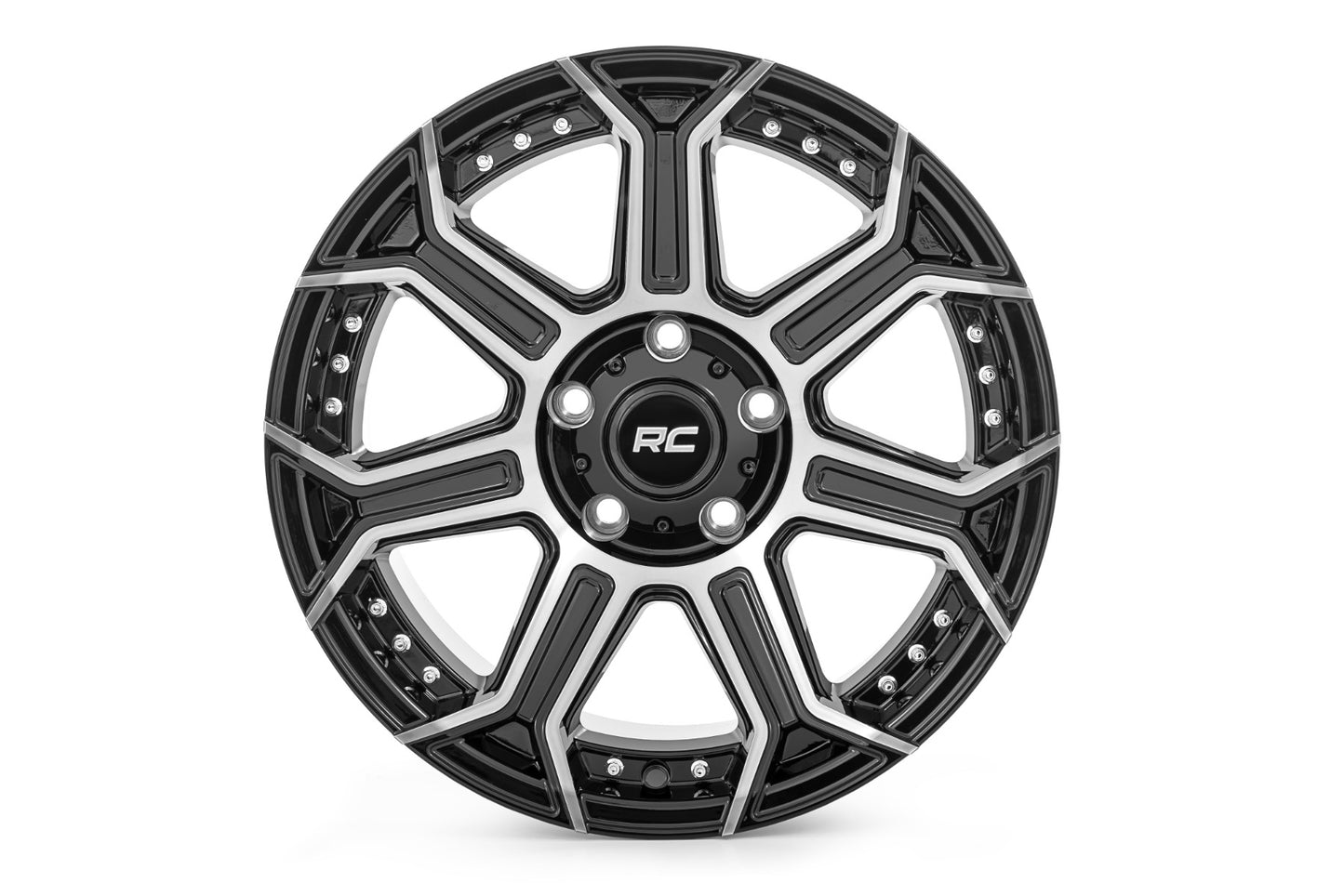 Rough Country 89 Series Wheel | One-Piece | Black Machined Gun Metal | 17x9 | 6x135 |  -12mm