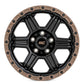 Rough Country 79 Series Wheel | One-Piece | Semi Gloss Black w/Bronze Ring | 17x8.5 | 5x4.5 | 0mm