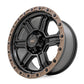 Rough Country 79 Series Wheel | One-Piece | Semi Gloss Black w/Bronze Ring | 17x8.5 | 5x4.5 | 0mm