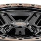 Rough Country 79 Series Wheel | One-Piece | Semi Gloss Black w/Bronze Ring | 17x8.5 | 5x4.5 | 0mm