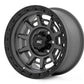 Rough Country 85 Series Wheel | Simulated Beadlock | Gunmetal Gray/Black | 17x9 | 5x4.5 | -12mm