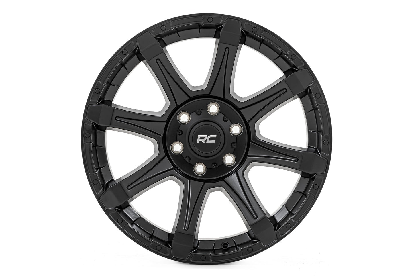 Rough Country 81 Series Wheel | One-Piece | Semi Gloss Black | 20x9 | 8x180 | 0mm