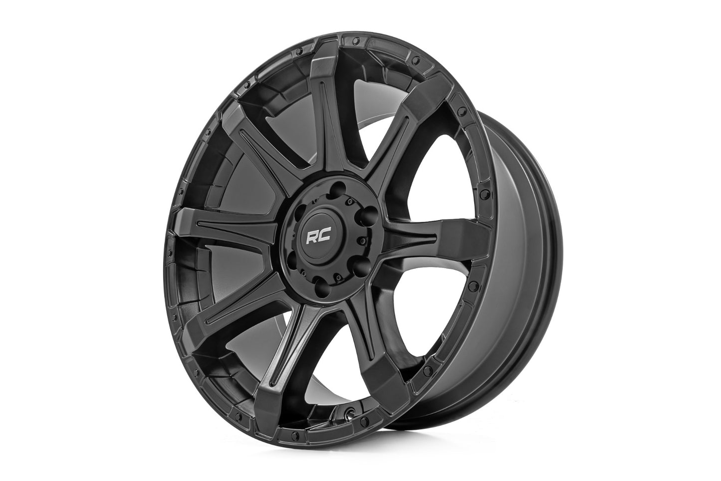 Rough Country 81 Series Wheel | One-Piece | Semi Gloss Black | 20x9 | 8x180 | 0mm