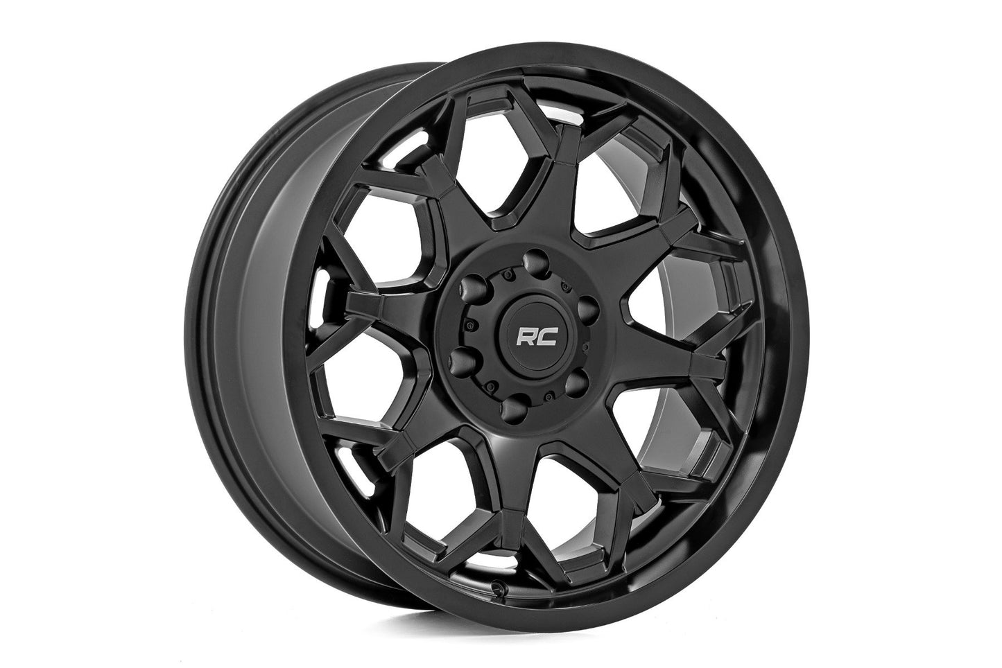 Rough Country 80 Series Wheel | One-Piece | Semi Gloss Black | 20x10 | 6x135 | -25mm