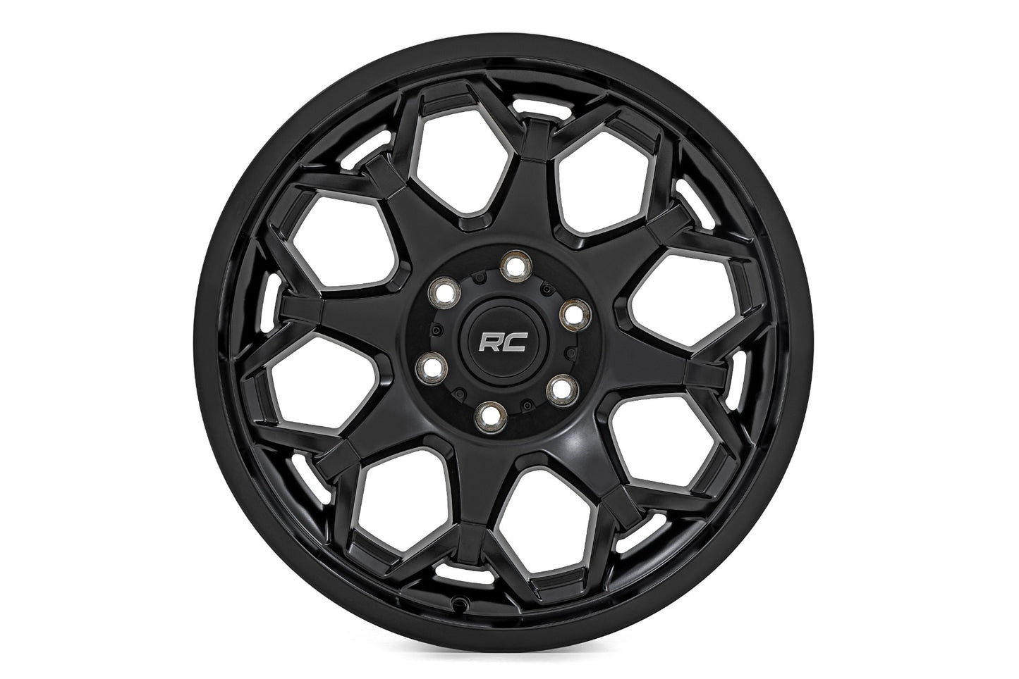 Rough Country 80 Series Wheel | One-Piece | Semi Gloss Black | 20x9 | 8x180 | 0mm