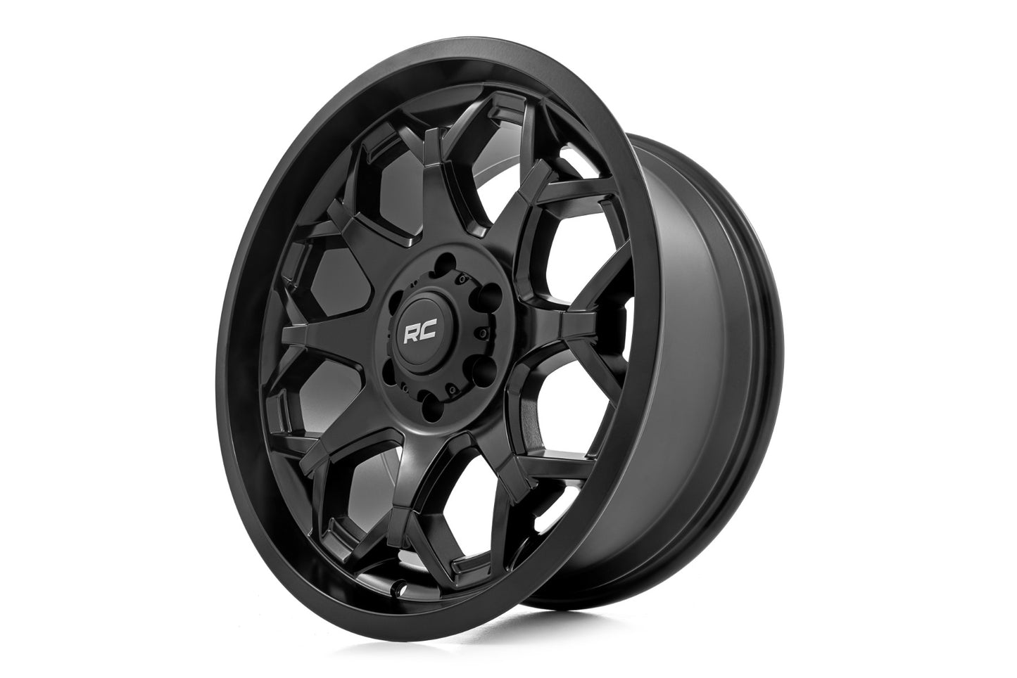 Rough Country 80 Series Wheel | One-Piece | Semi Gloss Black | 20x9 | 8x6.5 | 0mm