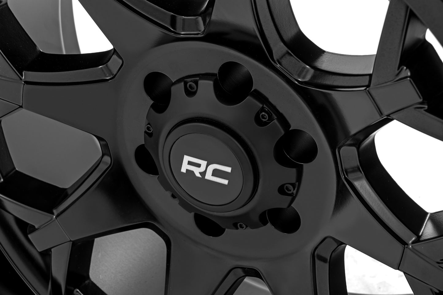 Rough Country 80 Series Wheel | One-Piece | Semi Gloss Black | 20x10 | 8x180 | -19mm