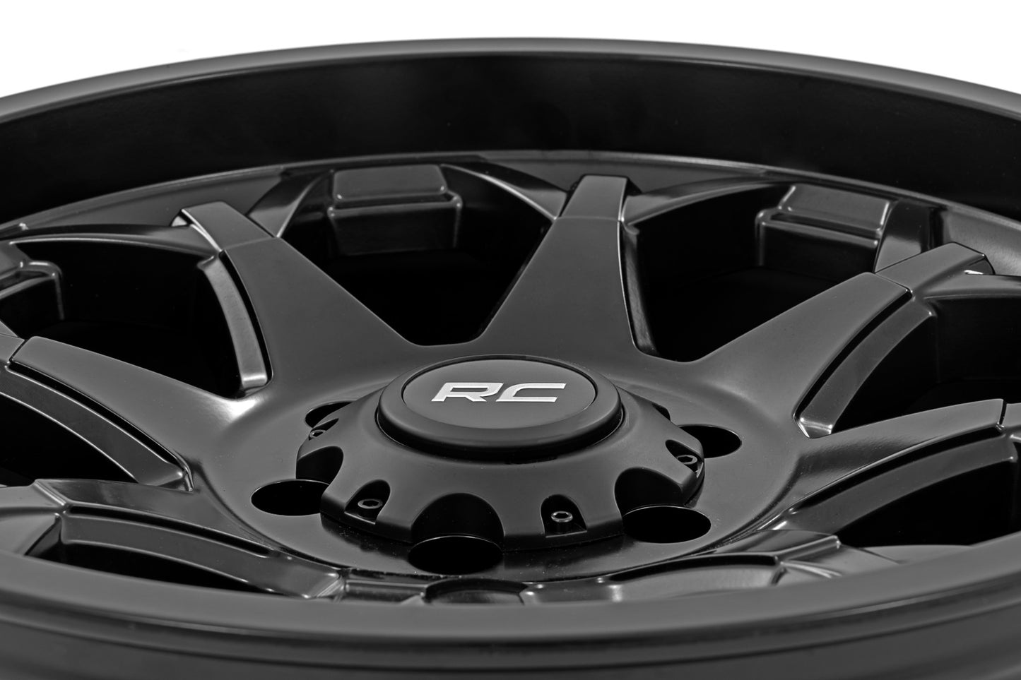 Rough Country 80 Series Wheel | One-Piece | Semi Gloss Black | 20x9 | 8x180 | 0mm