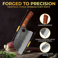 SliceElite Hand-Forged Serbian Chef Knife | Multi-Purpose Meat & Veg Cutting Knife | Professional Cooking Tool with Gift Box