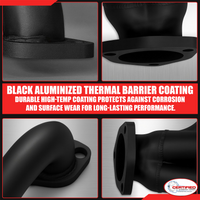 Black Block Hugger Headers – SBC