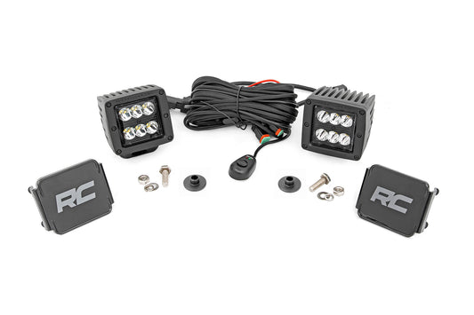 LED Light Kit | Ditch Mount | 2" Black Pair | Spot Pattern | Ford Bronco (21-24)