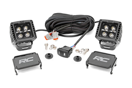 LED Light Kit | Ditch Mount | 2" Black Pair | White DRL | Ford Bronco (21-24)