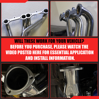 Polished Stainless Steel Long Tube Headers SBC Chevy GMC 1973–1987 C10 K10 C20 K20 C30 K30 Blazer Suburban Jimmy 265 283 305 307 327 350 400 V8 – Copper Collector & Multi-Layer Copper Fiber Gaskets – Fits 2WD & 4WD