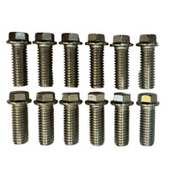 Header Bolts Chrome Set of 12 for Small Block and Big Block American V8 Engines 3/8-16 Thread Corrosion Resistant Alloy Steel for Chevy Ford Mopar Muscle Cars Hot Rods Restoration