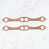 Certified Automotive Experts – Copper Header Gaskets Small Block Chevy 265 283 302 305 327 350 383 400 SBC Exhaust Manifold Gasket Set Reusable No Leak Oval Port Gaskets Fits Gen 1 Engines 1955–2002
