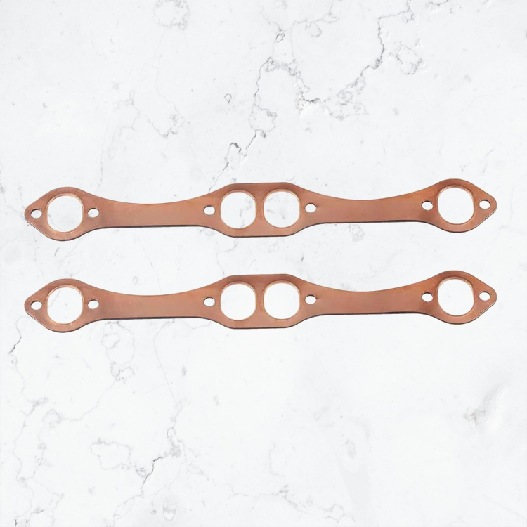 Certified Automotive Experts – Copper Header Gaskets Small Block Chevy 265 283 302 305 327 350 383 400 SBC Exhaust Manifold Gasket Set Reusable No Leak Oval Port Gaskets Fits Gen 1 Engines 1955–2002