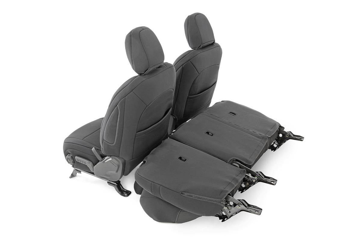 Seat Covers | Front and Rear w/ Armrest | Jeep Wrangler Unlimited 4WD (18-24)