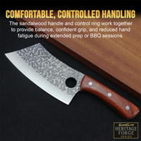 SliceElite Hand-Forged Butcher Cleaver Knife | Heavy-Duty Meat Cutting Tool with Gift Box | Professional Kitchen & BBQ Knife