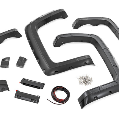 Fender Flares | Defender | 6'7" & 8' Bed | GB8 Mosaic Black | Chevy Silverado 1500 (14-18)