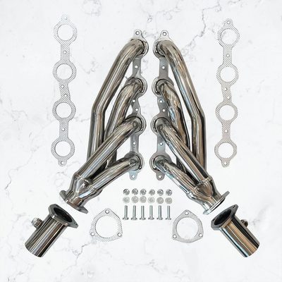 Shorty Headers for LS Swaps – 304 Stainless Steel Exhaust Headers with Upgraded Gaskets – Fits 4.8L, 5.3L, 5.7L, 6.0L, 6.2L Gen 3/4 LS Engines