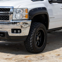 Pocket Fender Flares | GAZ Summit White | Chevy Silverado 1500/2500HD/3500HD (07-14)
