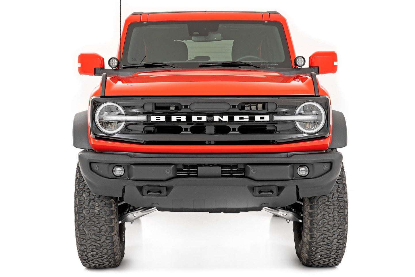 LED Light Kit | Ditch Mount | 3.5" Black Round Pair | Amber DRL | Ford Bronco (21-24)