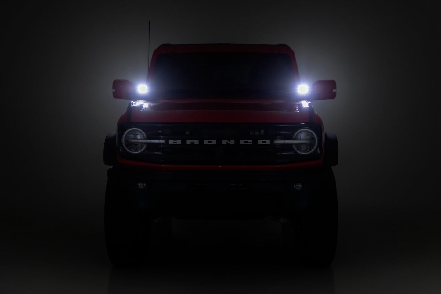 LED Light Kit | Ditch Mount | 3.5" Black Round Pair | Amber DRL | Ford Bronco (21-24)