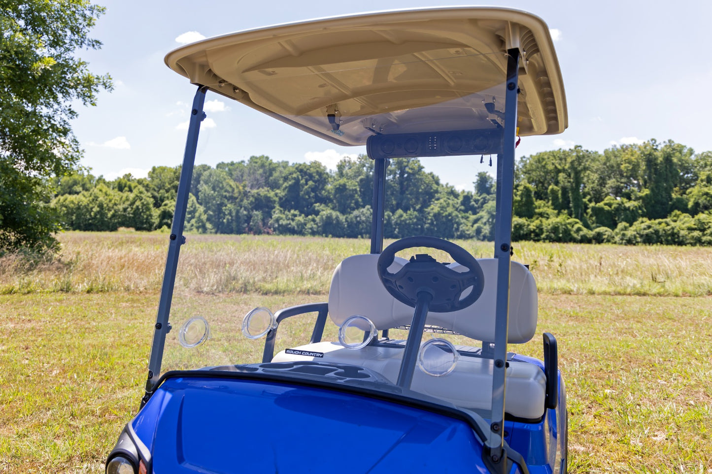 Vented Full Windshield | Scratch Resistant | Yamaha Drive2 Golf Cart