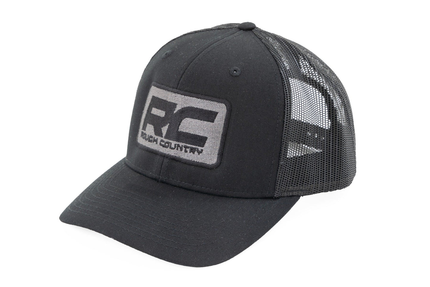 Rough Country Hat | Black Mesh | Rough Country Patch | Black/Black - Richardson 112