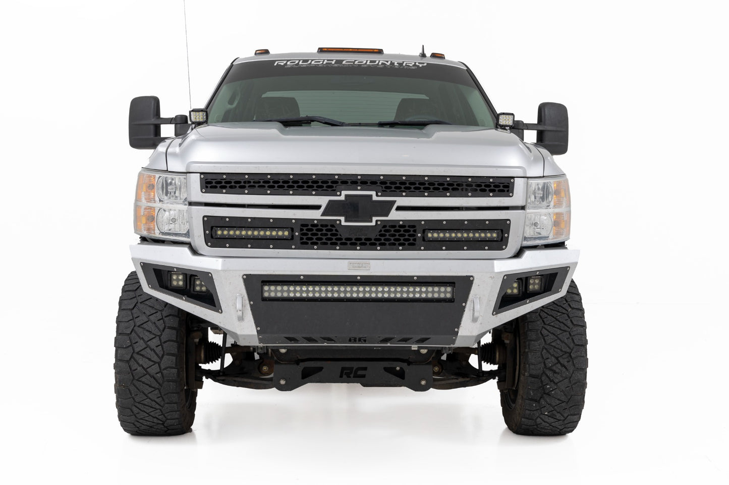 LED Light Kit | Ditch Mount | 2" Black Pair | Flood | Chevy 1500 & Chevy/GMC 2500HD/3500HD (07-14)