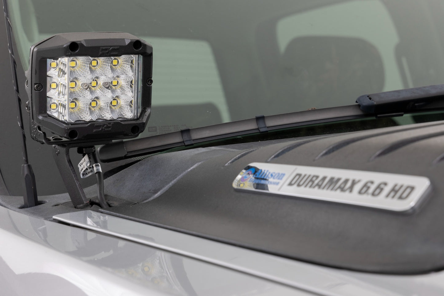 LED Light | Ditch Mount | 2" Black Pair | Amber DRL | Chevy 1500 (2007-2013)