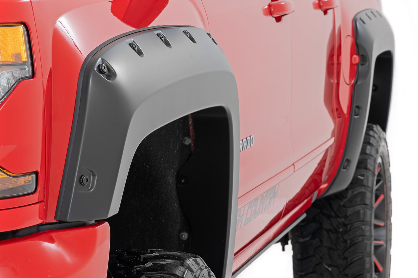 Pocket Fender Flares | 6'7" & 8' Bed | G7C Red Hot | Chevy Silverado 1500 (14-18)/2500HD