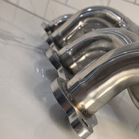 Stainless Steel Shorty Exhaust Headers – Fits 1999-2001 GMC Sierra 1500 2500, 2000-2001 GMC Yukon 4.8L 5.3L with EGR – Direct Bolt-On Manifold Replacement