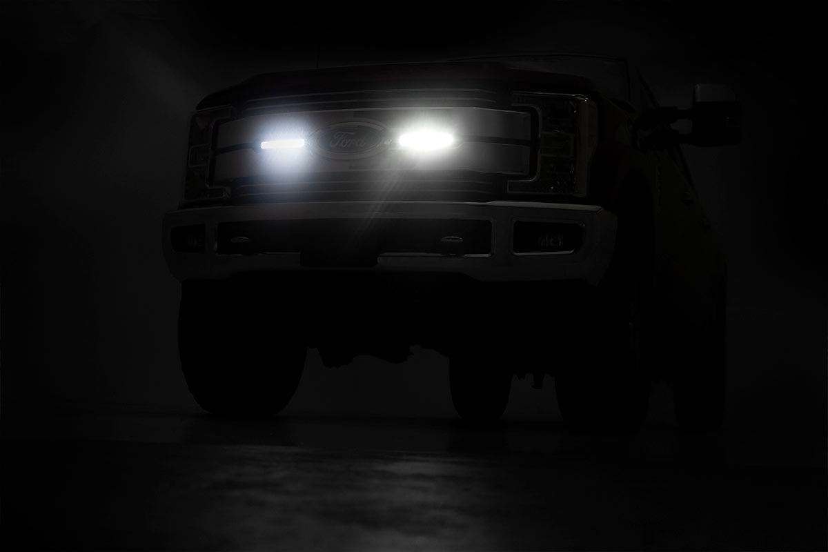 LED Light Kit | Grille Mount | 8" Black Pair | Ford F-250 Super Duty (17-19)