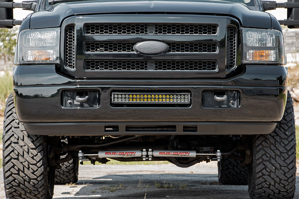 LED Light Kit | Bumper Mount | 20" Black Dual Row | Ford F-250/F-350 Super Duty (05-07)