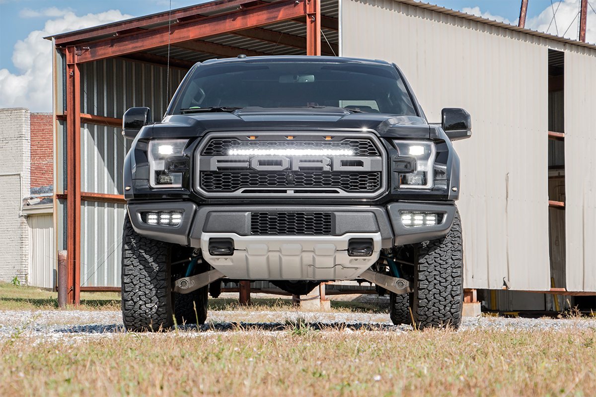 LED Light Kit | Grille Mount | 30" Black Single Row | Ford Raptor 4WD (17-20)