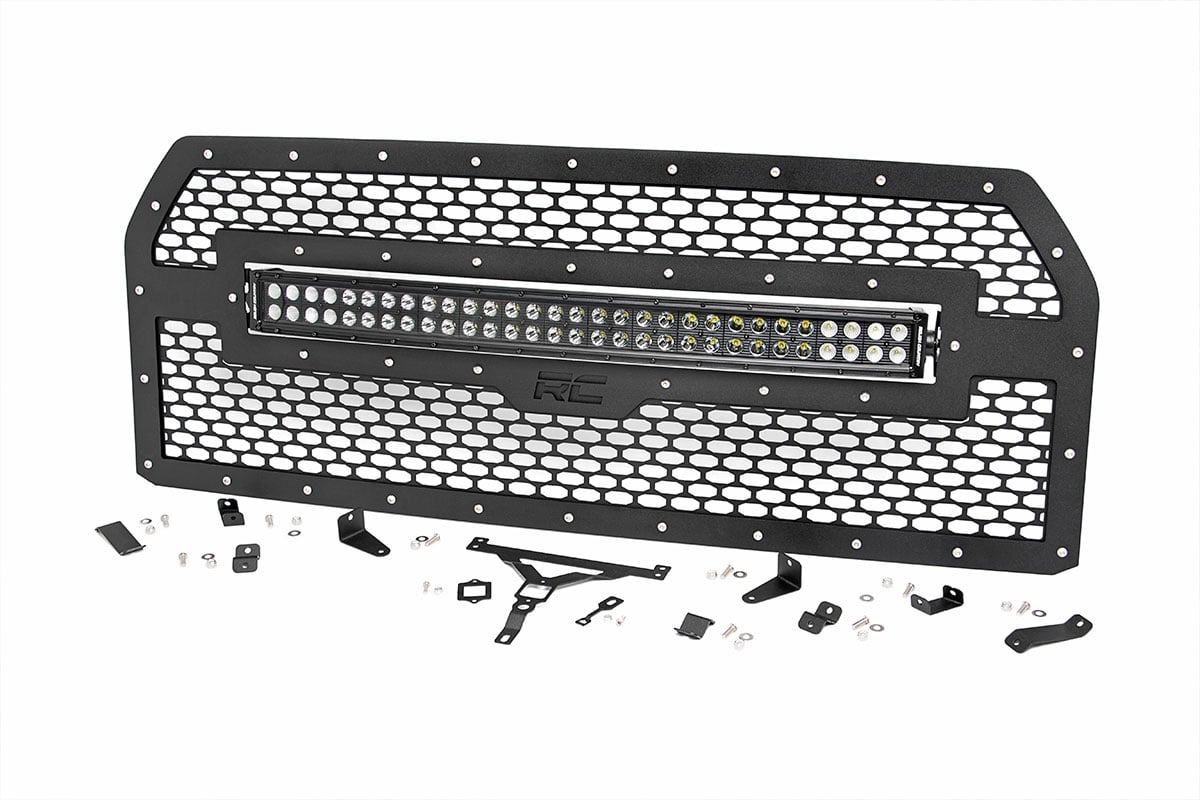 Mesh Grille | 30" Dual Row LED | Black | Ford F-150 2WD/4WD (2015-2017)