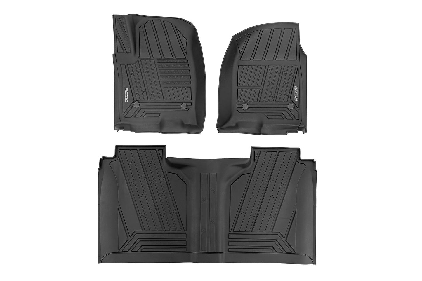 Flex-Fit Floor Mats | FR & RR | FR Bucket | Crew | Chevy/GMC 1500/2500HD/3500HD (19-24)