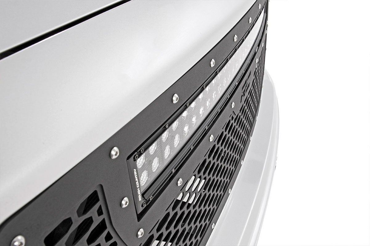 Mesh Grille | 30" Dual Row LED | Black | GMC Sierra 1500 2WD/4WD (2014-2015)