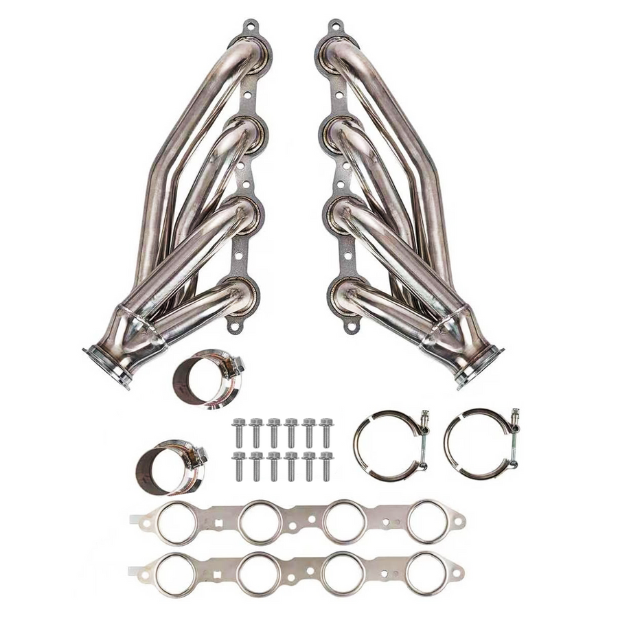 Stainless Shorty Headers – LS Swap V-Band