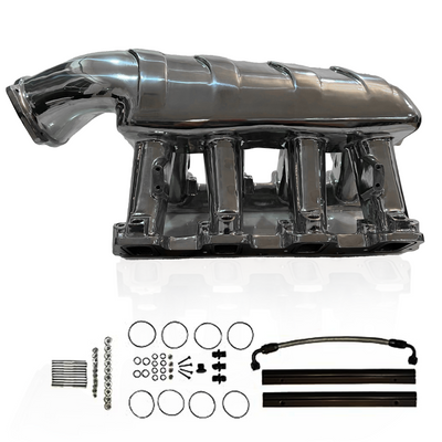 Polished Aluminum Chevy LS Hi-Ram Intake Manifold Rectangle Port, Hi Ram