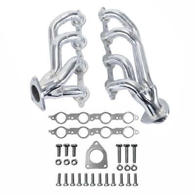 Ceramic Coated Exhaust Headers 2002–2013 Chevy Silverado Sierra Tahoe Yukon Escalade Manifold Replacement 4.8L 5.3L 6.0L 6.2L LS Engines With Right Side Beveled Flange by Certified Automotive Experts