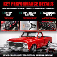 Black Shorty Headers – LS Swap Block Hugger