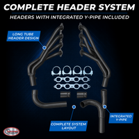 Black Shorty Headers – 2014–2018 GM 5.3 6.2