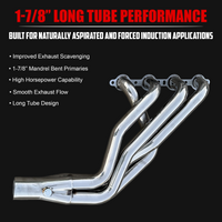 Polished Long Tube Headers – Fox Body LS Swap