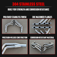 Polished Long Tube Headers – Fox Body LS Swap