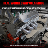 Ceramic Shorty Headers – LS Swap Block Hugger