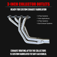 Polished Long Tube Headers – Fox Body LS Swap